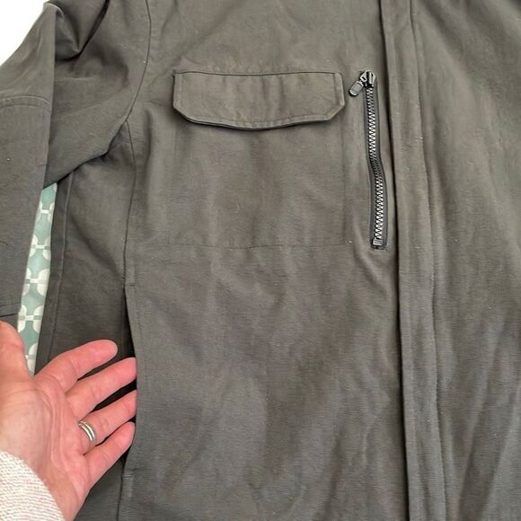 Nearly new! Levi’s SILVERTAB Charcoal Gray Canvas Fleece-Lined Zip Up Work Jacke - Picture 6 of 10